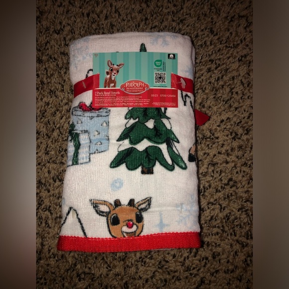 Bath Rudolph The Rednosed Reindeer Christmas Hand Towel Set Poshmark